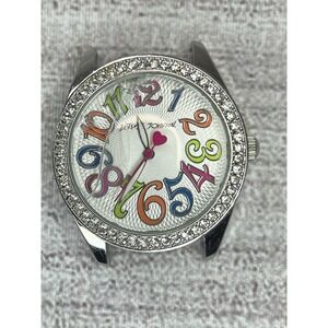 Betsey Johnson Watch Head Colorful Numbers Rhinestone Bezel Parts Repair